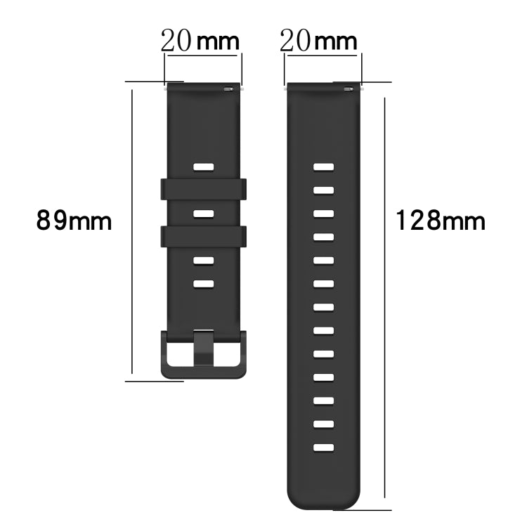 20mm Concave Striped Slicone Watch Band, For Garmin Garminmove Style, For Garmin Forerunner 645 Music, For Garmin Forerunner Sq2, For Garmin Forerunner Sq2 Music