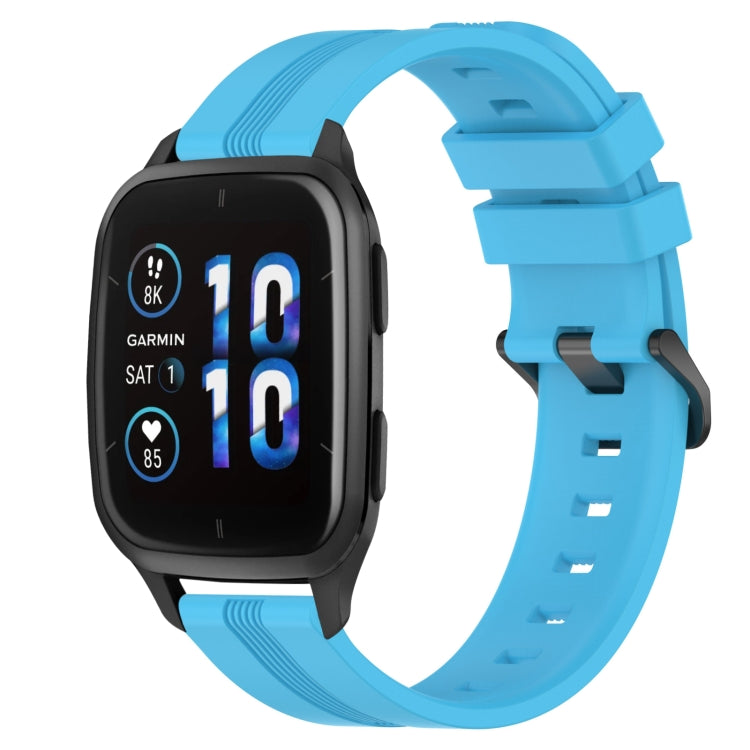 20mm Concave Striped Slicone Watch Band, For Garmin Garminmove Style, For Garmin Forerunner 645 Music, For Garmin Forerunner Sq2, For Garmin Forerunner Sq2 Music