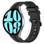 Bracelet de montre en silicone à rayures concaves de 20 mm, pour Samsung Galaxy Watch 6 40 mm, pour Samsung Galaxy Watch 6 Classic 43 mm