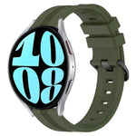 Bracelet de montre en silicone à rayures concaves de 20 mm, pour Samsung Galaxy Watch 6 40 mm, pour Samsung Galaxy Watch 6 Classic 43 mm
