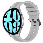 Bracelet de montre en silicone à rayures concaves de 20 mm, pour Samsung Galaxy Watch 6 40 mm, pour Samsung Galaxy Watch 6 Classic 43 mm