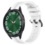 Bracelet de montre en silicone à rayures concaves de 20 mm, pour Samsung Galaxy Watch 6 40 mm, pour Samsung Galaxy Watch 6 Classic 43 mm