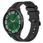Bracelet de montre en silicone à rayures concaves de 20 mm, pour Samsung Galaxy Watch 6 40 mm, pour Samsung Galaxy Watch 6 Classic 43 mm