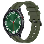 Bracelet de montre en silicone à rayures concaves de 20 mm, pour Samsung Galaxy Watch 6 40 mm, pour Samsung Galaxy Watch 6 Classic 43 mm