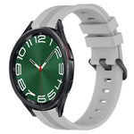 Bracelet de montre en silicone à rayures concaves de 20 mm, pour Samsung Galaxy Watch 6 40 mm, pour Samsung Galaxy Watch 6 Classic 43 mm