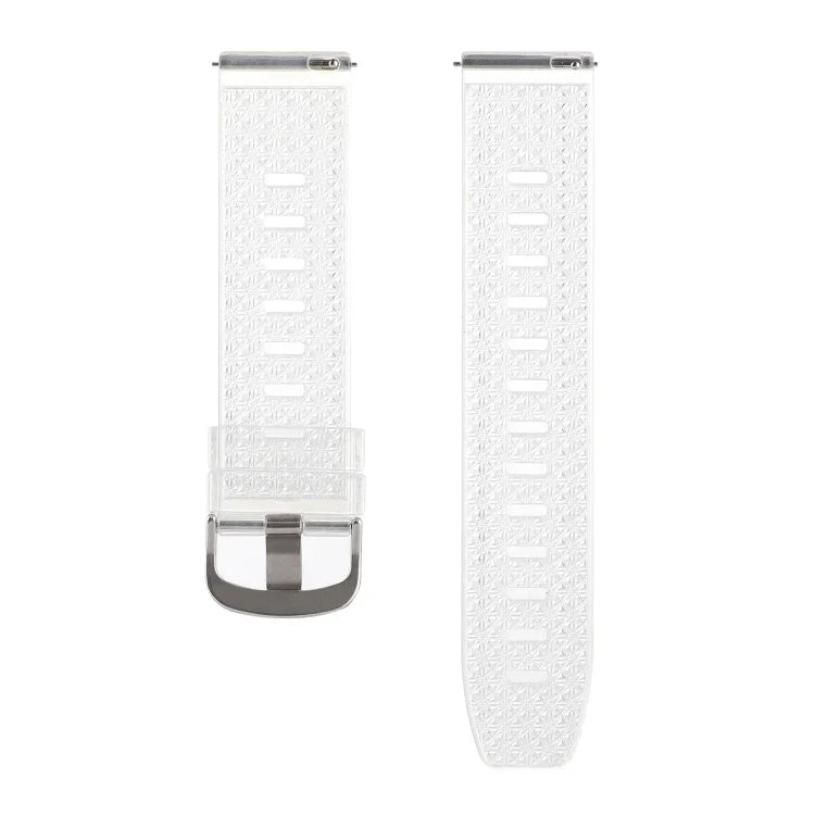 Bracelet de montre en TPU transparent brillant à motif diamant de 20 mm