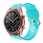 Bracelet de montre en TPU transparent brillant à motif diamant de 20 mm