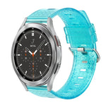 Bracelet de montre en TPU transparent brillant à motif diamant de 20 mm