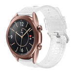 Bracelet de montre en TPU transparent brillant à motif diamant de 20 mm