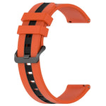 Bracelet de montre en silicone bicolore vertical 22 mm, pour Samsung Galaxy Watch3 45 mm, pour Samsung Galaxy Watch 46 mm, pour Samsung Gear S3 Classic, pour Samsung Gear S3 Frontier