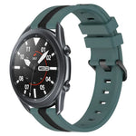Bracelet de montre en silicone bicolore vertical 22 mm, pour Samsung Galaxy Watch3 45 mm, pour Samsung Galaxy Watch 46 mm, pour Samsung Gear S3 Classic, pour Samsung Gear S3 Frontier