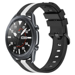 Bracelet de montre en silicone bicolore vertical 22 mm, pour Samsung Galaxy Watch3 45 mm, pour Samsung Galaxy Watch 46 mm, pour Samsung Gear S3 Classic, pour Samsung Gear S3 Frontier