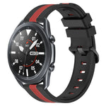 Bracelet de montre en silicone bicolore vertical 22 mm, pour Samsung Galaxy Watch3 45 mm, pour Samsung Galaxy Watch 46 mm, pour Samsung Gear S3 Classic, pour Samsung Gear S3 Frontier