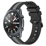 Bracelet de montre en silicone bicolore vertical 22 mm, pour Samsung Galaxy Watch3 45 mm, pour Samsung Galaxy Watch 46 mm, pour Samsung Gear S3 Classic, pour Samsung Gear S3 Frontier