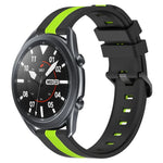 Bracelet de montre en silicone bicolore vertical 22 mm, pour Samsung Galaxy Watch3 45 mm, pour Samsung Galaxy Watch 46 mm, pour Samsung Gear S3 Classic, pour Samsung Gear S3 Frontier