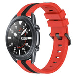 Bracelet de montre en silicone bicolore vertical 22 mm, pour Samsung Galaxy Watch3 45 mm, pour Samsung Galaxy Watch 46 mm, pour Samsung Gear S3 Classic, pour Samsung Gear S3 Frontier