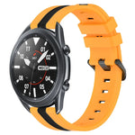 Bracelet de montre en silicone bicolore vertical 22 mm, pour Samsung Galaxy Watch3 45 mm, pour Samsung Galaxy Watch 46 mm, pour Samsung Gear S3 Classic, pour Samsung Gear S3 Frontier