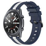 Bracelet de montre en silicone bicolore vertical 22 mm, pour Samsung Galaxy Watch3 45 mm, pour Samsung Galaxy Watch 46 mm, pour Samsung Gear S3 Classic, pour Samsung Gear S3 Frontier