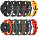 Bracelet de montre en silicone bicolore vertical 22 mm, pour Samsung Galaxy Watch3 45 mm, pour Samsung Galaxy Watch 46 mm, pour Samsung Gear S3 Classic, pour Samsung Gear S3 Frontier