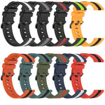 Bracelet de montre en silicone bicolore vertical 22 mm, pour Samsung Galaxy Watch3 45 mm, pour Samsung Galaxy Watch 46 mm, pour Samsung Gear S3 Classic, pour Samsung Gear S3 Frontier