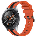 Bracelet de montre en silicone bicolore vertical 22 mm, pour Samsung Galaxy Watch3 45 mm, pour Samsung Galaxy Watch 46 mm, pour Samsung Gear S3 Classic, pour Samsung Gear S3 Frontier