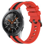Bracelet de montre en silicone bicolore vertical 22 mm, pour Samsung Galaxy Watch3 45 mm, pour Samsung Galaxy Watch 46 mm, pour Samsung Gear S3 Classic, pour Samsung Gear S3 Frontier