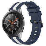 Bracelet de montre en silicone bicolore vertical 22 mm, pour Samsung Galaxy Watch3 45 mm, pour Samsung Galaxy Watch 46 mm, pour Samsung Gear S3 Classic, pour Samsung Gear S3 Frontier