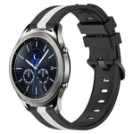 Bracelet de montre en silicone bicolore vertical 22 mm, pour Samsung Galaxy Watch3 45 mm, pour Samsung Galaxy Watch 46 mm, pour Samsung Gear S3 Classic, pour Samsung Gear S3 Frontier