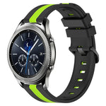 Bracelet de montre en silicone bicolore vertical 22 mm, pour Samsung Galaxy Watch3 45 mm, pour Samsung Galaxy Watch 46 mm, pour Samsung Gear S3 Classic, pour Samsung Gear S3 Frontier