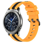 Bracelet de montre en silicone bicolore vertical 22 mm, pour Samsung Galaxy Watch3 45 mm, pour Samsung Galaxy Watch 46 mm, pour Samsung Gear S3 Classic, pour Samsung Gear S3 Frontier