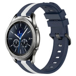 Bracelet de montre en silicone bicolore vertical 22 mm, pour Samsung Galaxy Watch3 45 mm, pour Samsung Galaxy Watch 46 mm, pour Samsung Gear S3 Classic, pour Samsung Gear S3 Frontier