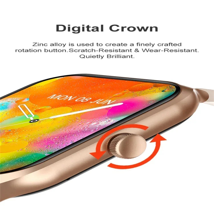 Montre connectée P58 avec écran couleur de 1,96 pouce, compatible avec la surveillance de la fréquence cardiaque et de la pression artérielle.