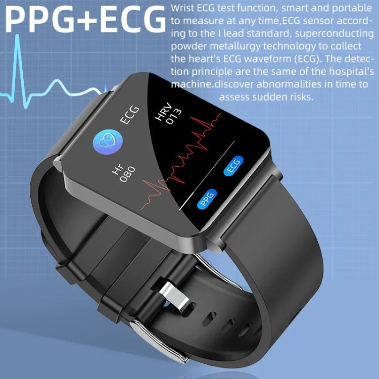 Montre connectée KS03 avec écran couleur de 1,72 pouce, compatible avec la surveillance de la fréquence cardiaque et de la pression artérielle.
