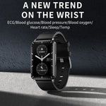 Montre connectée EP02 avec écran couleur de 1,57 pouce, compatible avec la surveillance de la fréquence cardiaque et de la pression artérielle.