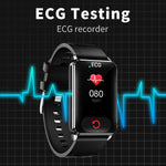 Montre connectée EP02 avec écran couleur de 1,57 pouce, compatible avec la surveillance de la fréquence cardiaque et de la pression artérielle.