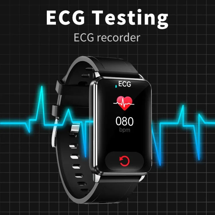 Montre connectée EP02 avec écran couleur de 1,57 pouce, compatible avec la surveillance de la fréquence cardiaque et de la pression artérielle.