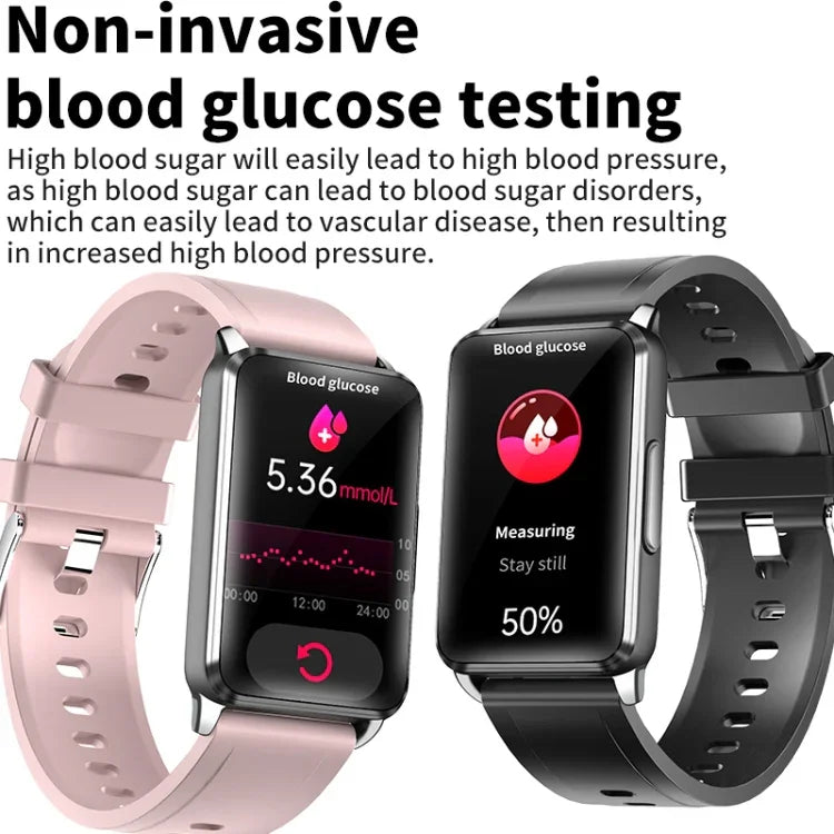 Montre connectée EP02 avec écran couleur de 1,57 pouce, compatible avec la surveillance de la fréquence cardiaque et de la pression artérielle.