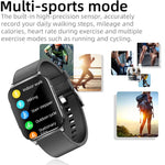 Montre connectée EP03 avec écran couleur de 1,83 pouce, compatible avec la surveillance de la fréquence cardiaque et de la pression artérielle.