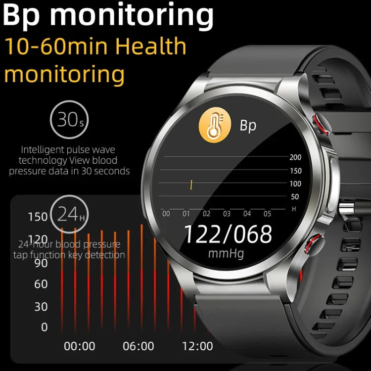 Montre connectée W11 avec écran couleur de 1,32 pouce, compatible avec la surveillance de la fréquence cardiaque et de la pression artérielle.