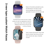 Montre connectée W59 avec écran couleur de 2,2 pouces, compatible avec la surveillance de la fréquence cardiaque et de la pression artérielle.