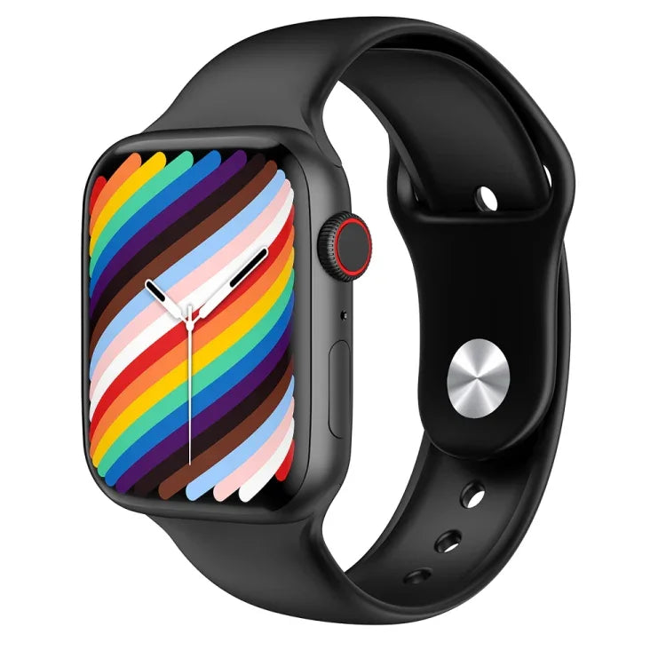 Montre connectée W38 avec écran couleur de 1,9 pouce, compatible avec la surveillance de la fréquence cardiaque et de la pression artérielle.