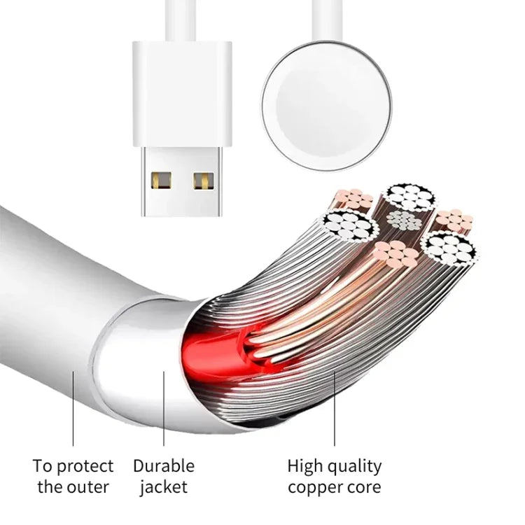 Câble de charge rapide magnétique USB de 1m pour Apple Watch Series Ultra/8/7/6/SE/SE2/5/4/3/2/1, DS-XB011