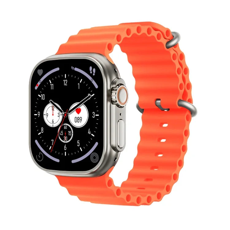 Montre connectée WS68 ULTRA avec écran couleur de 1,85 pouce, compatible avec la surveillance de la fréquence cardiaque et de la pression artérielle.