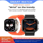 Montre connectée WS68 ULTRA avec écran couleur de 1,85 pouce, compatible avec la surveillance de la fréquence cardiaque et de la pression artérielle.