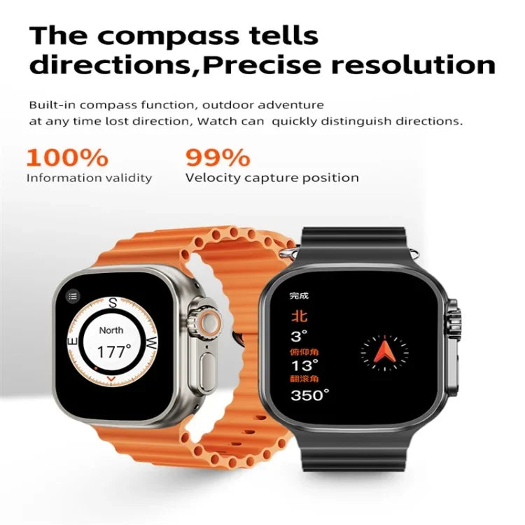 Montre connectée WS83 MAX ULTRA avec écran couleur de 2,03 pouces, compatible avec la surveillance de la fréquence cardiaque et de la pression artérielle.