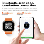 Montre connectée WS83 MAX ULTRA avec écran couleur de 2,03 pouces, compatible avec la surveillance de la fréquence cardiaque et de la pression artérielle.