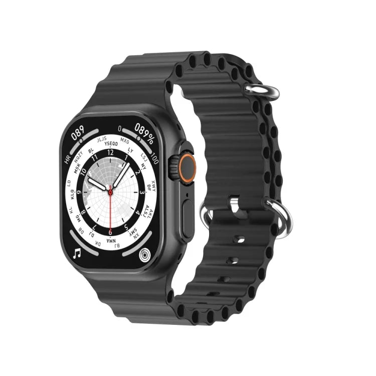 Montre connectée W800 Ultra avec écran couleur de 2,02 pouces, compatible avec la surveillance de la fréquence cardiaque et de la pression artérielle.