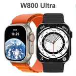 Montre connectée W800 Ultra avec écran couleur de 2,02 pouces, compatible avec la surveillance de la fréquence cardiaque et de la pression artérielle.