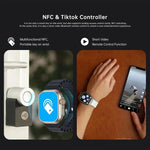 Montre connectée W800 Ultra avec écran couleur de 2,02 pouces, compatible avec la surveillance de la fréquence cardiaque et de la pression artérielle.