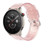 22mm Transparent Shiny Diamond TPU Watch Band, For Huawei Watch Buds, For Huawei Watch3 Pro New, For Huawei Watch GT3 Pro 46mm, For Huawei Watch GT Runne, For Huawei Watch GT3 46mm, For Huawei Watch GT2 Pro, For Honor Watch GS Pro                      ...
